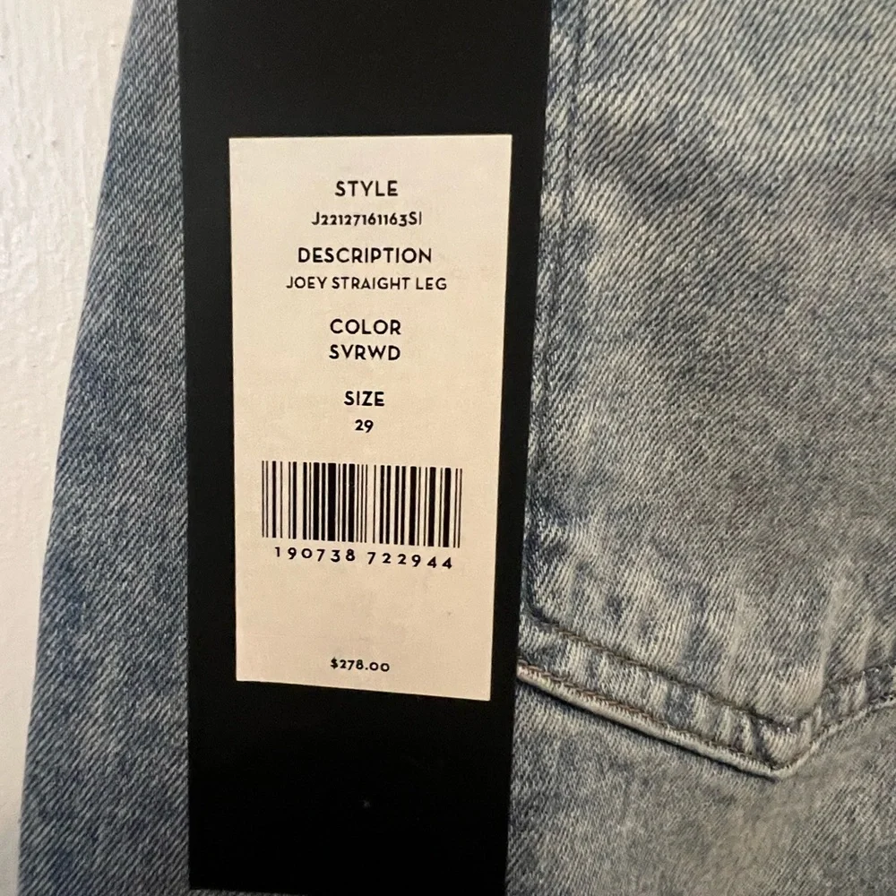 NWT Veronica Beard Joey Straight Leg Jean in Silverwood - Size 29 - Picture 4 of 7
